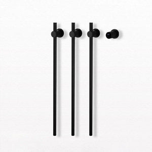 Bathroom Black Electric Towel Rack Hidden Wire Bath Towel Rail Smart Touch Control Towel Warmer Stainless Steels Bathrobe Dryer