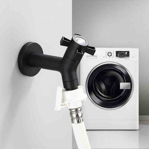Basin Faucet - Stainless Steel Black Faucets Lengthen Outdoor Garden Faucet
