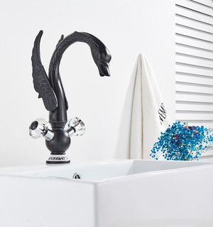 Basin Faucet - Swan Basin Sink Faucet Bathroom Mixer Taps Swan Washbasin Faucets Tap