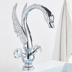 Basin Faucet - Swan Basin Sink Faucet Bathroom Mixer Taps Swan Washbasin Faucets Tap