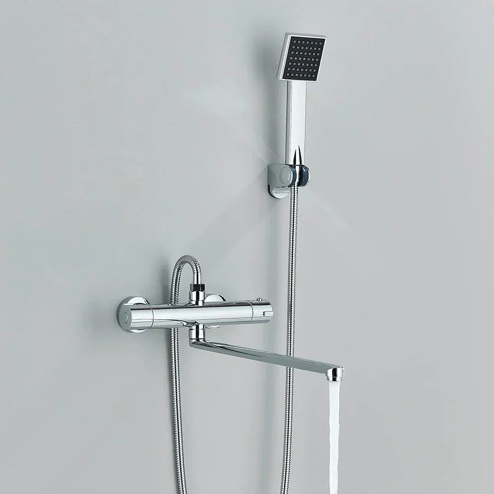 Thermostatic Shower Faucet Mixing Valve Bathtub Faucet with handle-Shower Faucet-Index Bath