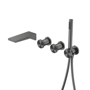 Wall mounted Brass Bathtub Faucet Embedded Dual handle Hot Cold Mixer-Shower Faucet-Index Bath