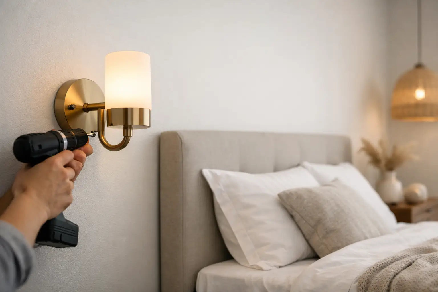 Installer une applique murale chambre