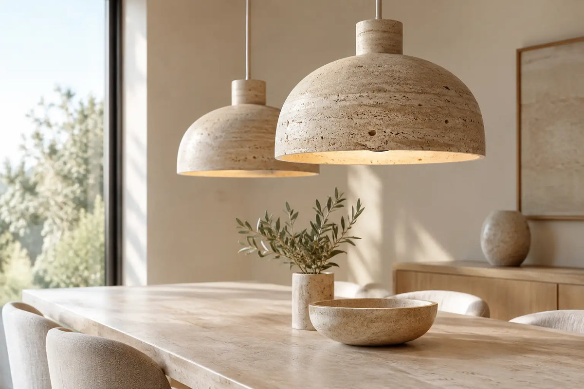Tendance luminaires en travertin pour la maison