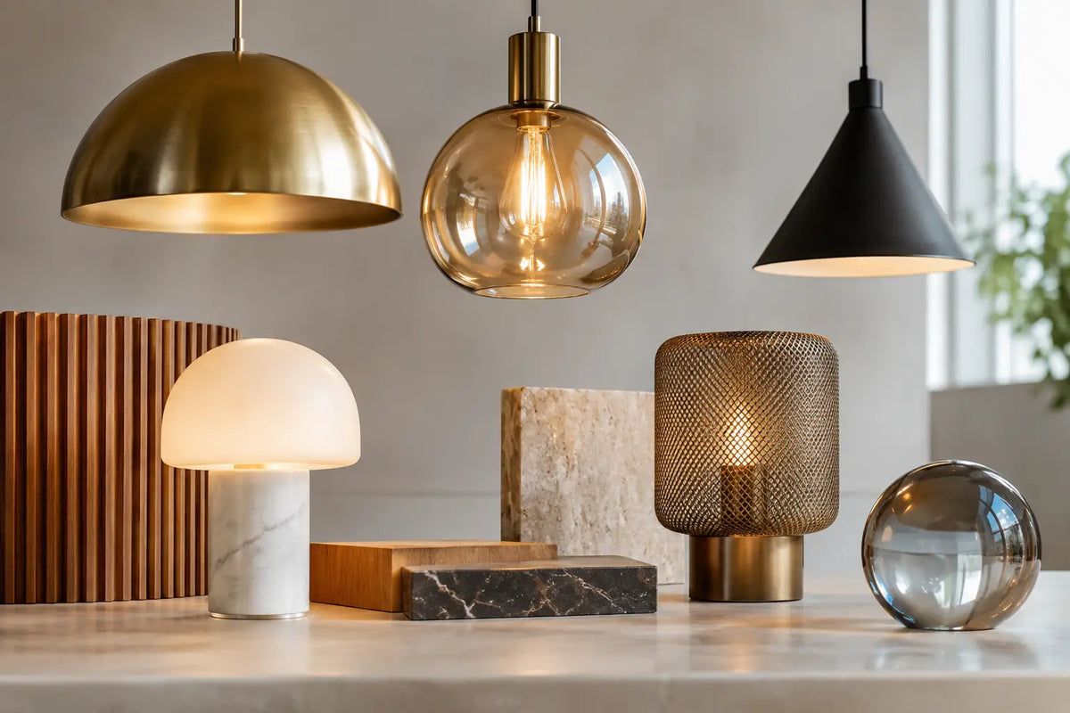 Les matières phares des luminaires design