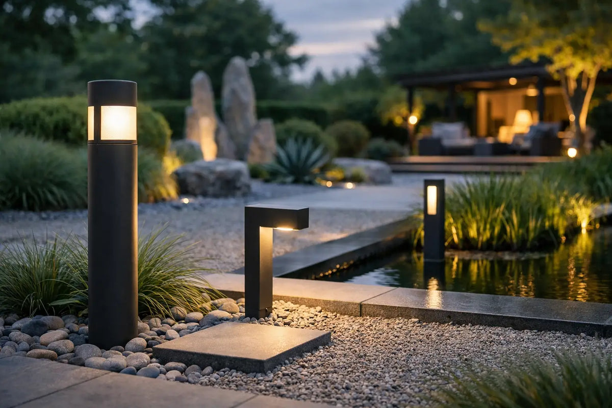 Borne lumineuse jardin design : nos idées déco