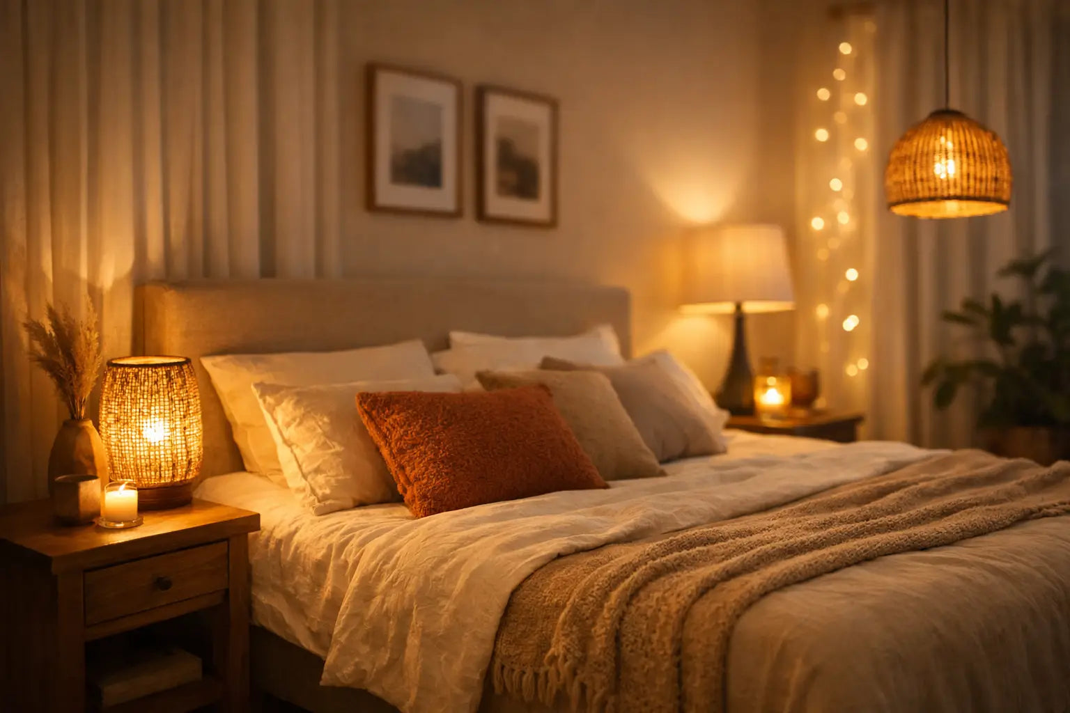 Éclairage chaleureux pour chambre: nos idées