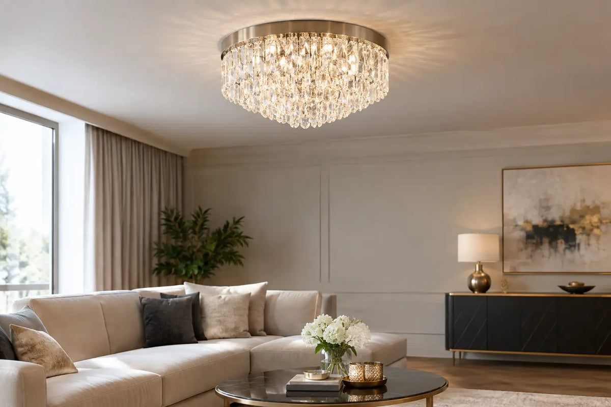 Plafonnier cristal salon chic : le bon choix