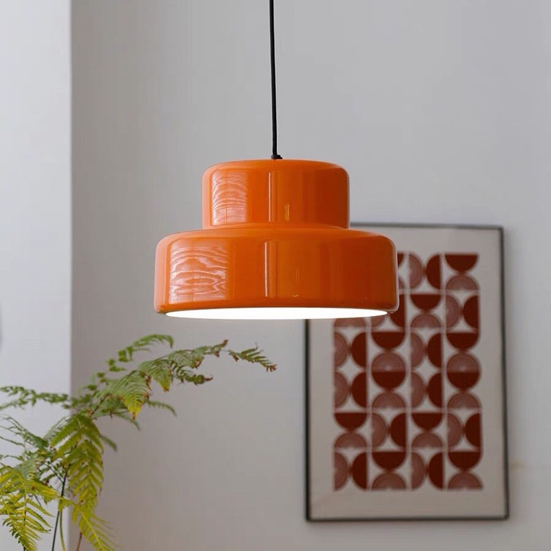 Suspension Métal Orange Vintage Durable Pour Salle à Manger