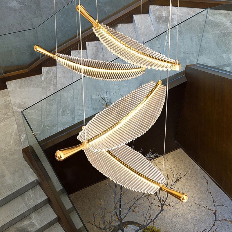 Suspension LED nordique avec lueur chaleureuse pour salons