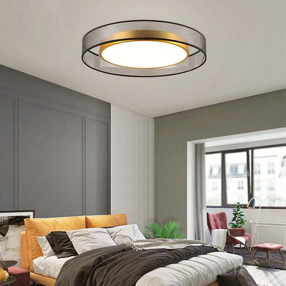 Nordische Runde LED Deckenleuchte Aufbaustrahler in Gold-Kupfer-Finish