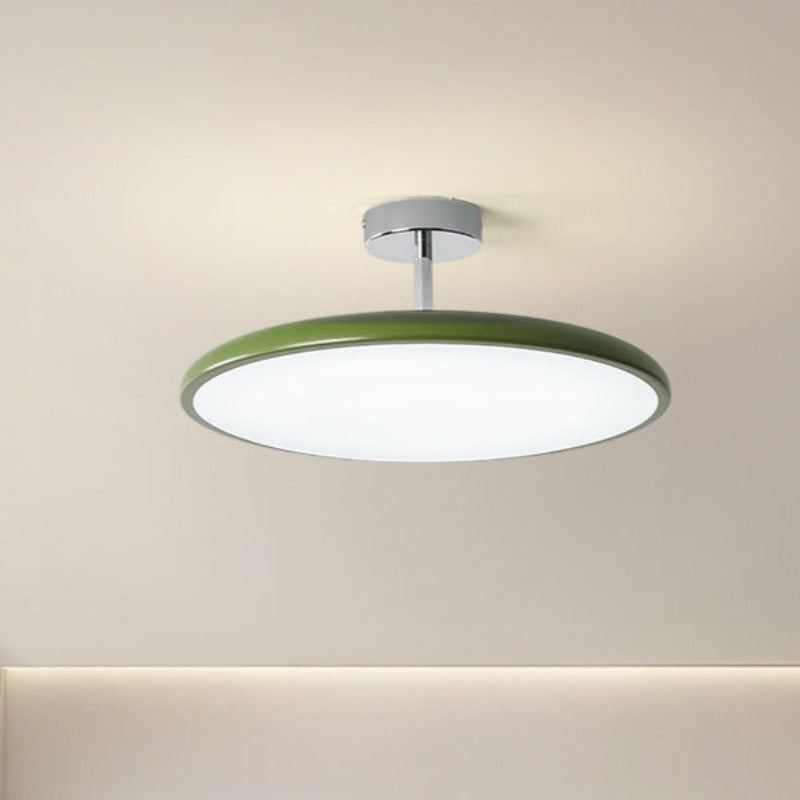 Lumière de plafond LED vintage Aurora à montage affleurant en métal et verre