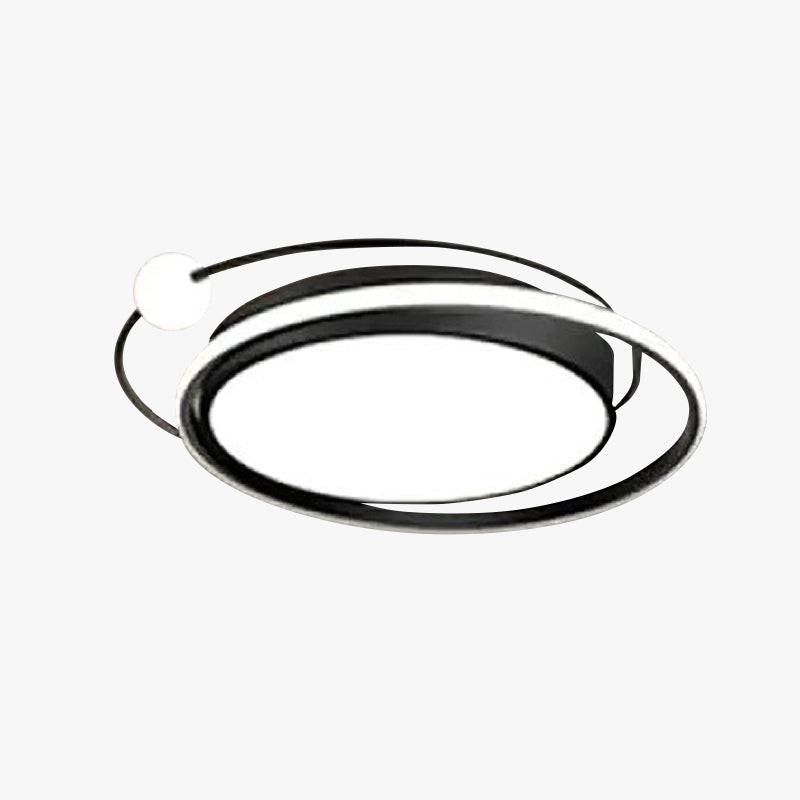 Nova Orbit Mehrfach-Ring Einbau-Deckenleuchte Schwarz Gold