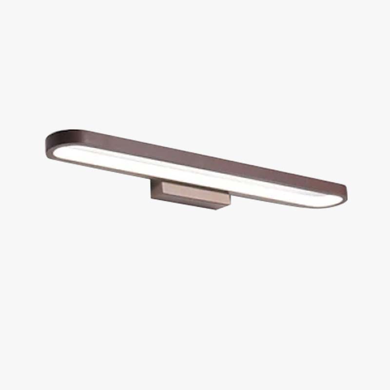 Lampe murale en métal avec miroir incurvé, finition moderne noir café