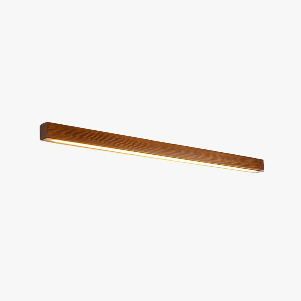Natürliche Holz-Linearlampe für warme Atmosphäre  