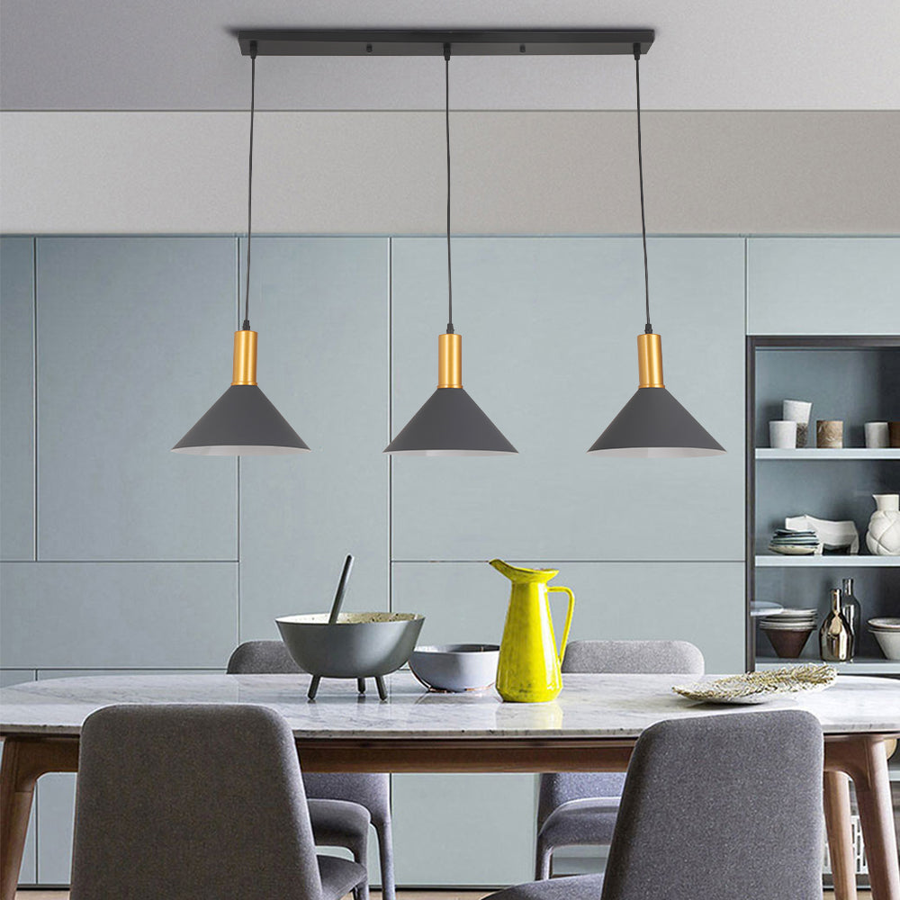 Arisha blauwe kegelvormige cluster hanglamp voor sfeer