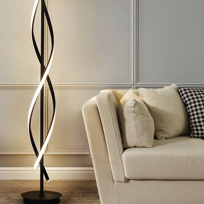 Monochrome lineare Stehlampe mit Acryl-Diffusor  