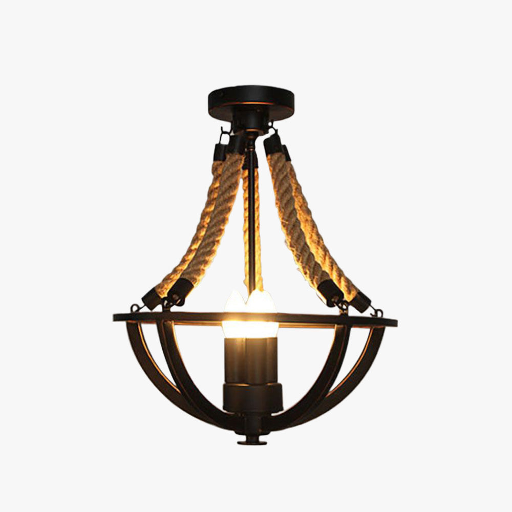 Lampe suspendue rustique vintage noire élégante qui ajoute du charme