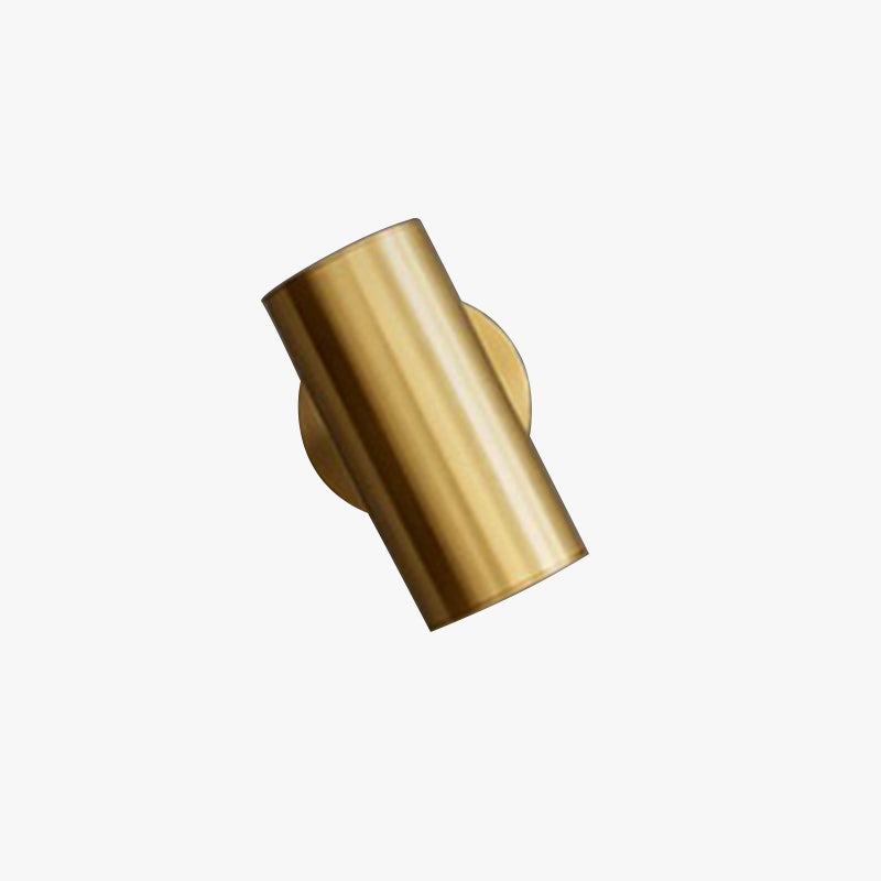 Nordische Metall-Wandlampe Zylindrischer Spot LED Gold und Schwarz