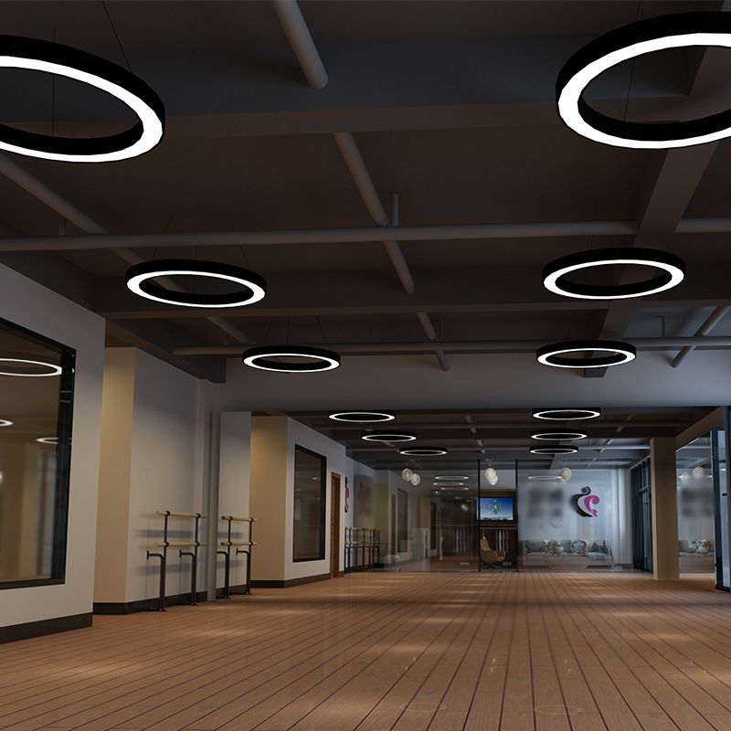 Suspension lumineuse anneau minimaliste pour une ambiance chaleureuse