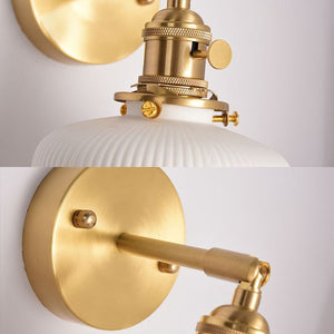 Xani Applique Murale Géométrique Vintage. Métal/Céramique. Blanc. Chambre - Neutralighting