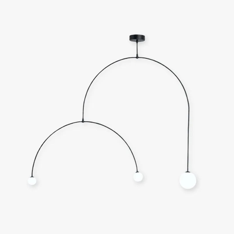 Arisha lineaire hanglamp voor moderne sfeer in zwart