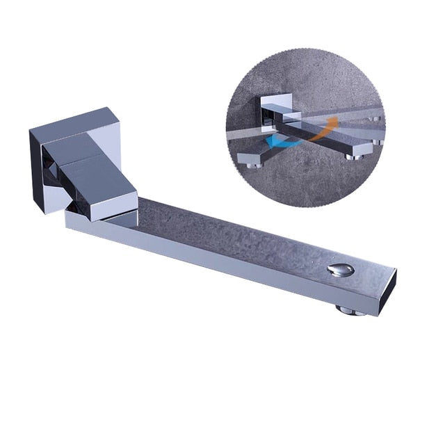 180 Degree Solid Bass Wall Outlet Wall Mounted Shower Spout-Shower Faucet-Index Bath