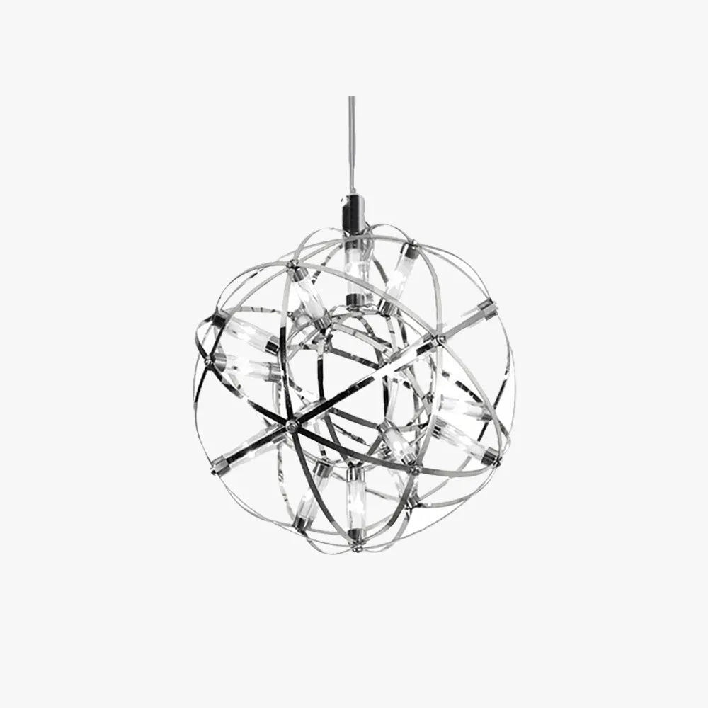 Lustre Art déco Orbit avec abat-jour feu d'artifice pour une lueur d'ambiance