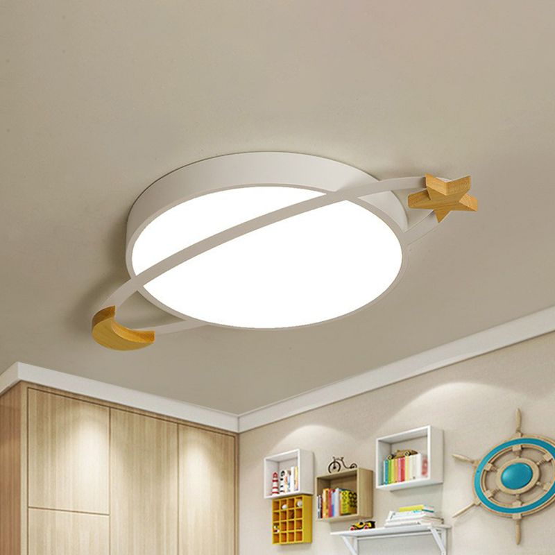 Lumière de plafond ronde moderne à montage affleurant dimmable avec changement de trois couleurs