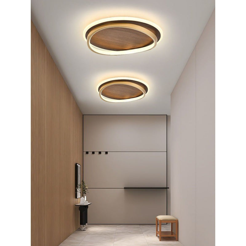 Plafonnier rond dimmable Aurora finition métal doré pour chambre
