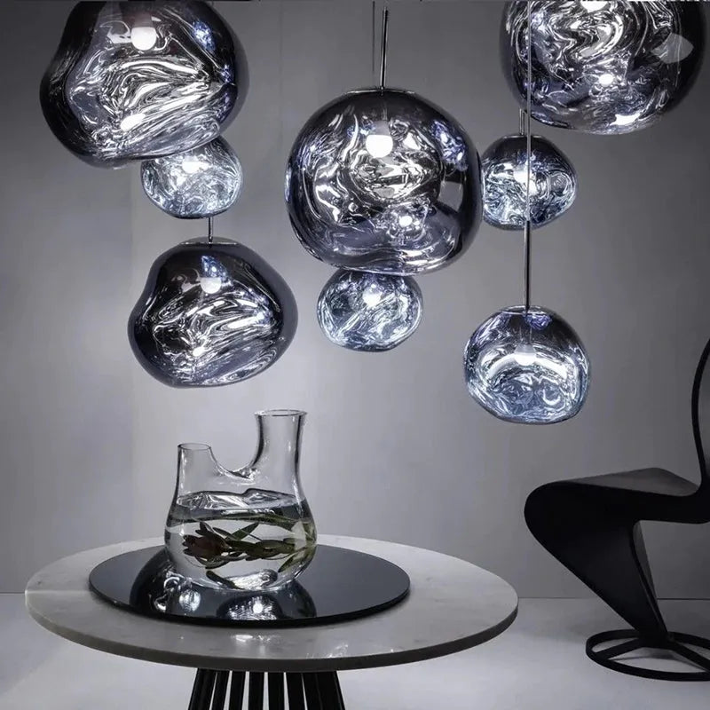 Milo Suspension Moderne en Verre Coloré Irregulier - Neutralighting
