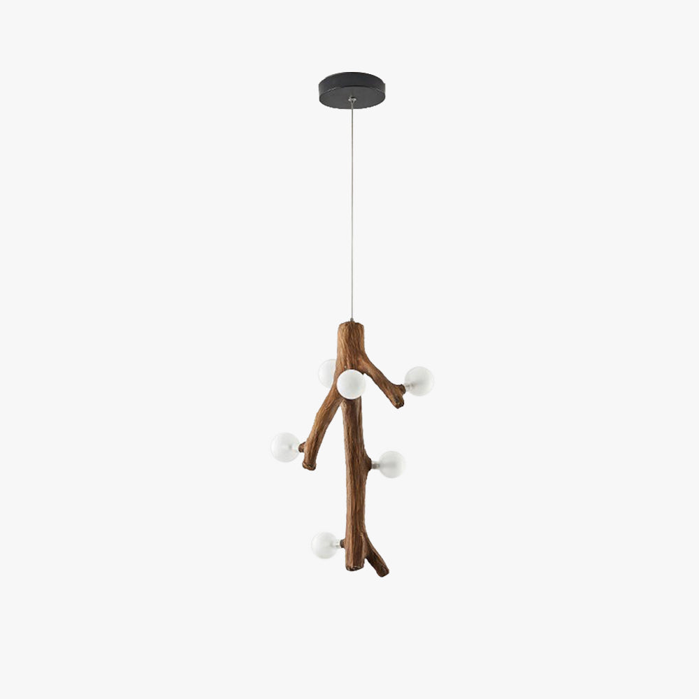 Nordischer Holz-LED-Kronleuchter für Wohnzimmer, Esszimmer und Schlafzimmer