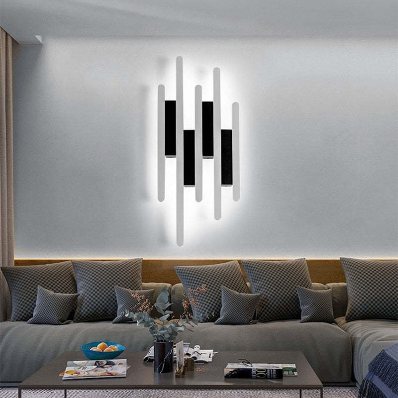 Arisha dubbele stijl industriële wandlamp in zwart en wit