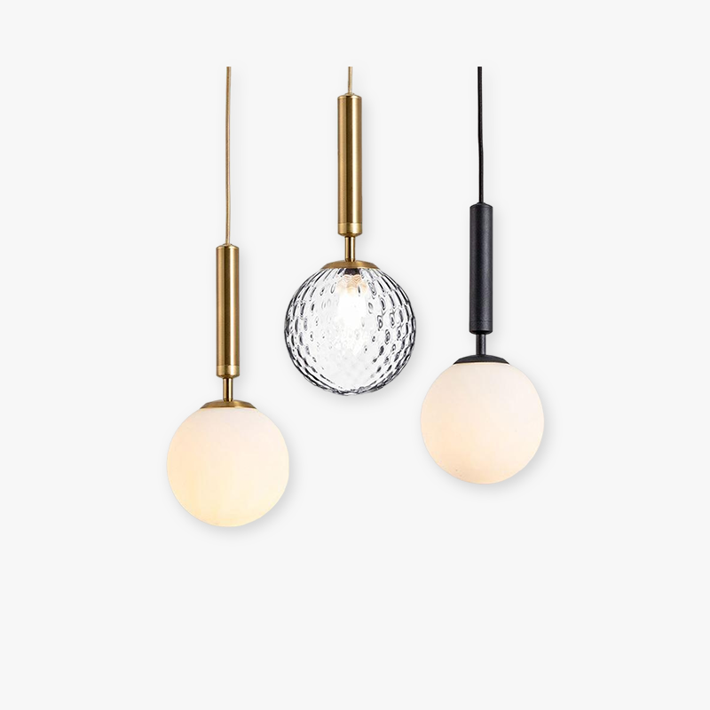 Lustre moderne à boule de verre pour une ambiance élégante