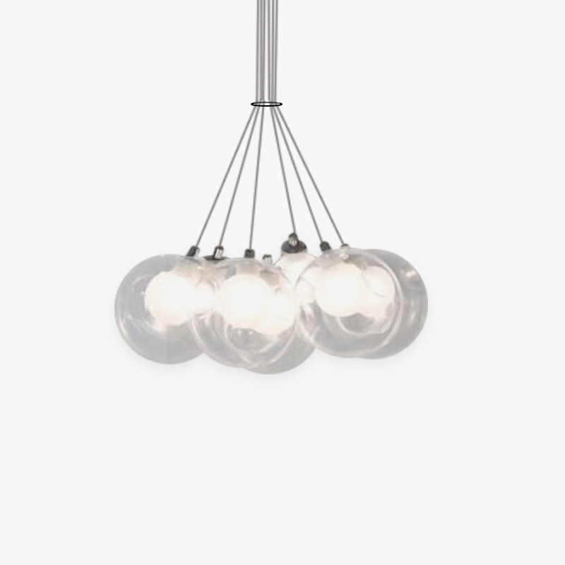 Lustre moderne à bulles pour espaces de vie ambiants