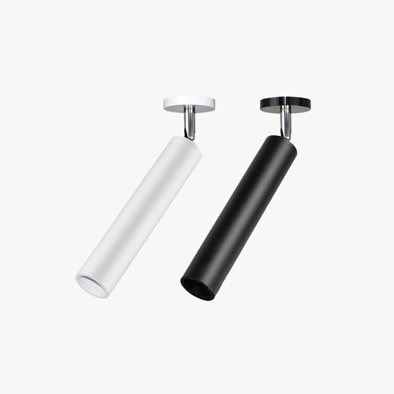 Aria moderne lange buis spot, metaal, zwart/wit