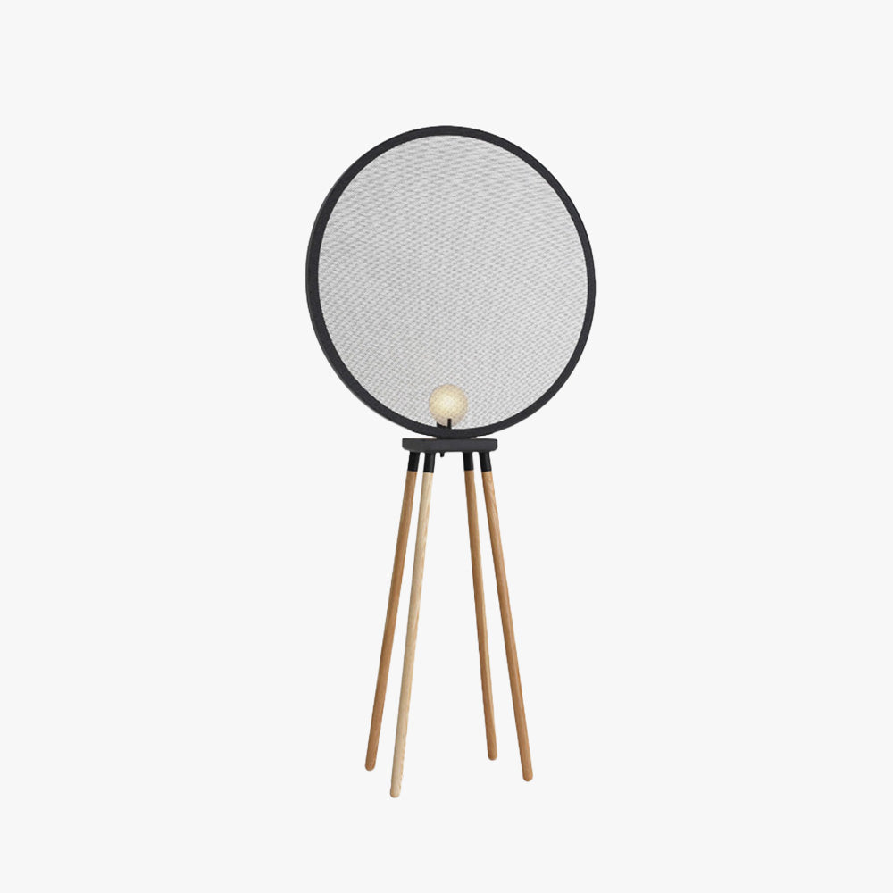 Lampadaire contemporain minimaliste finition métal et bois