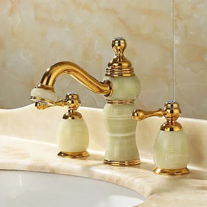 3 Hole Widespread Basin Mixer Double Handle Water Tap Basin Faucet-Basin Faucet-Index Bath