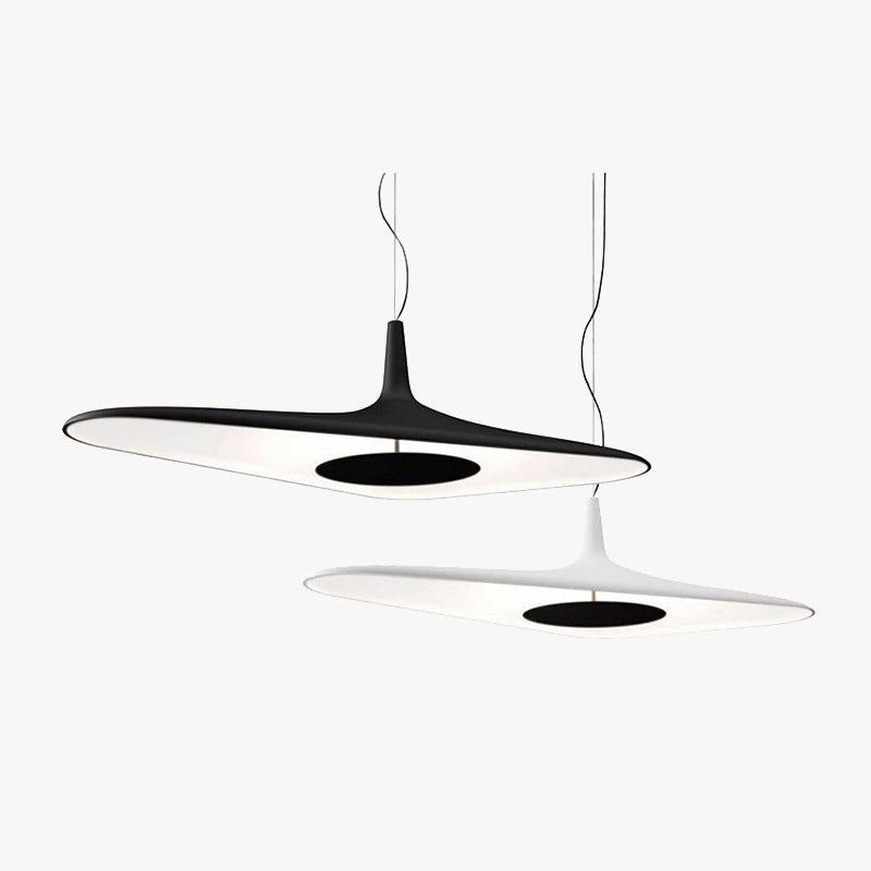 Arisha minimalistische hars hanglamp zwart en wit