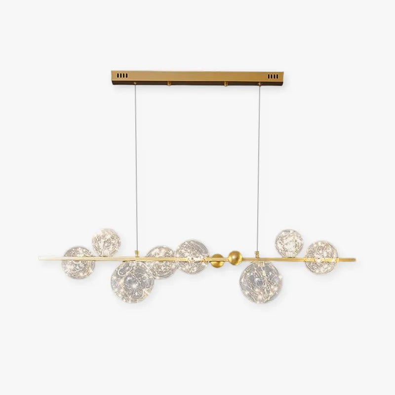 Suspension en verre Art déco avec éclat chaleureux