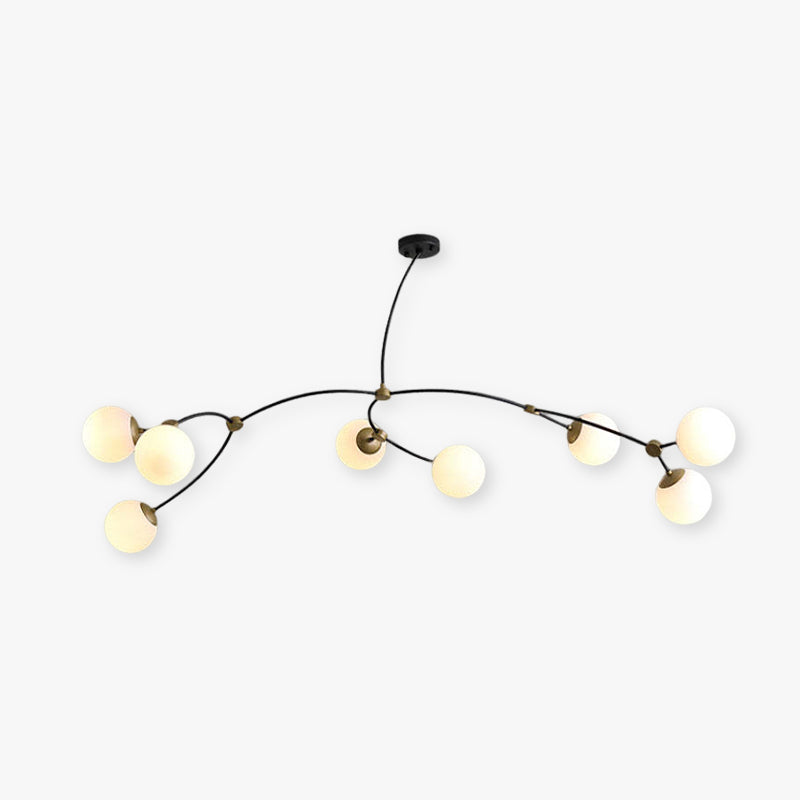Lustre suspendu en verre minimaliste pour salon