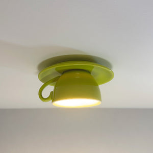 Teyo Moderne Tasses à Café Céramique Plafonnier Bleu/Rose/Jaune - Neutralighting