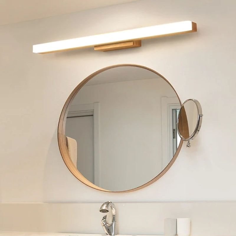 Applique murale linéaire minimaliste en bois noyer