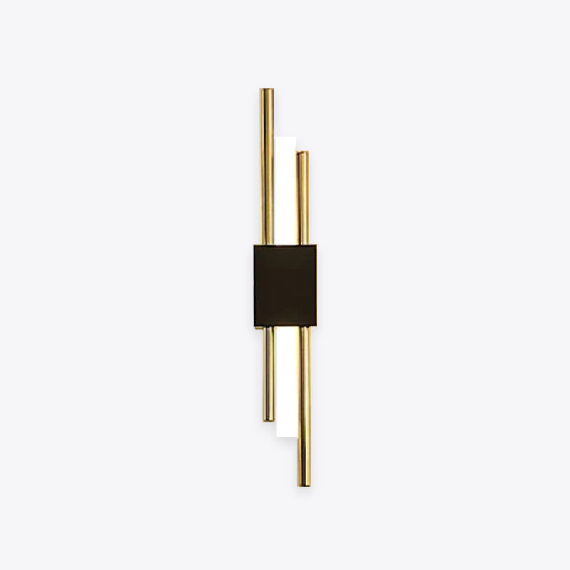 Applique murale LED en métal pour bar moderne, noir et or