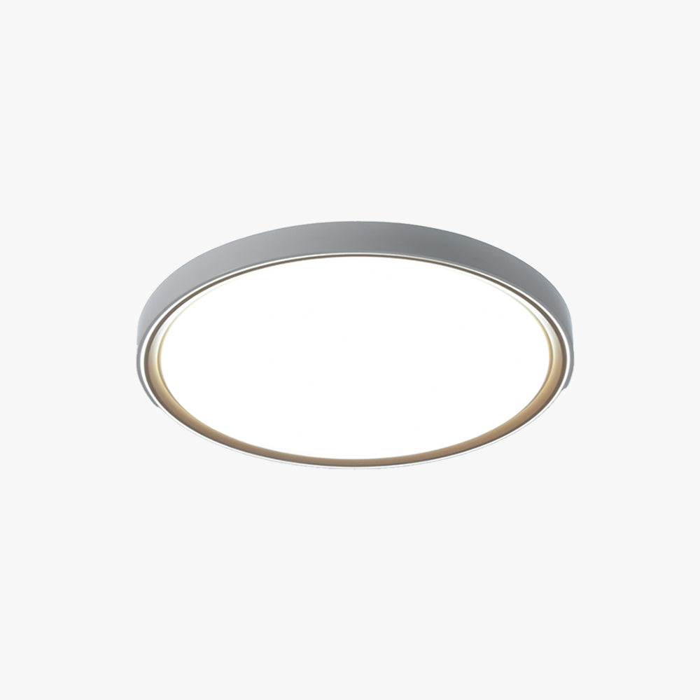 Lumière de plafond minimaliste ronde carrée en métal doré à montage affleurant