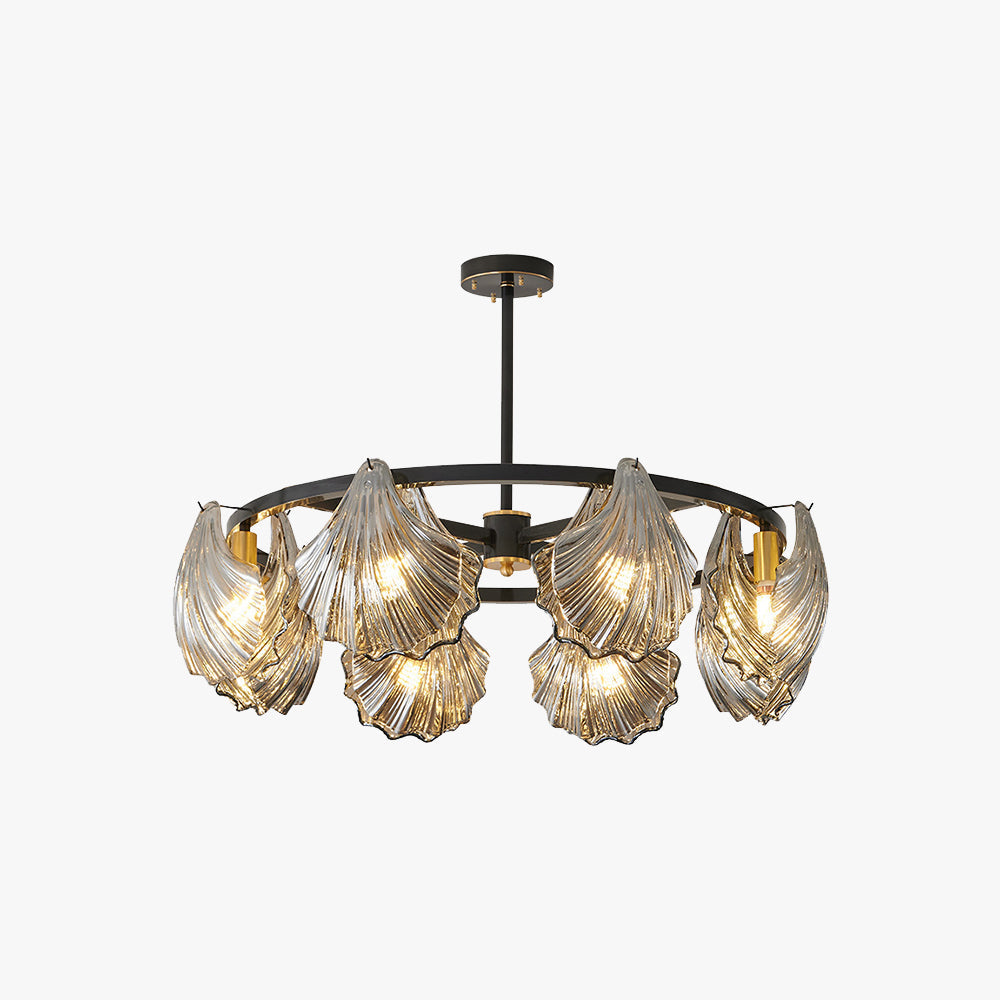 Lustre annulaire moderne avec une lueur ambiante chaude