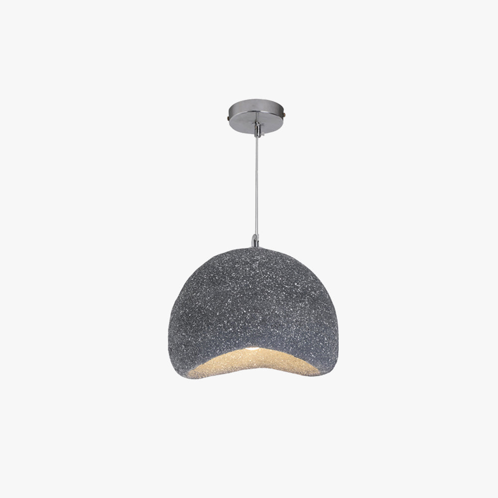 Lustre en résine forme pain Wabi Sabi pour une lueur chaleureuse