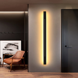 Azin Applique Murale Linéaire Simple Noir/Or Salon - Neutralighting
