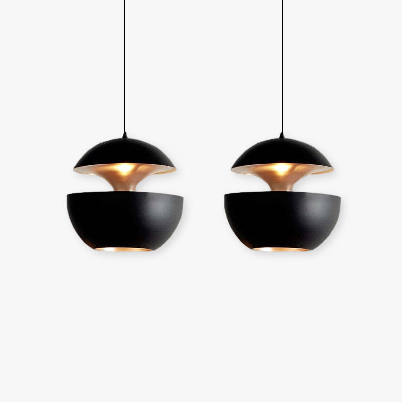 Suspension moderne Arisha finition noir et blanc