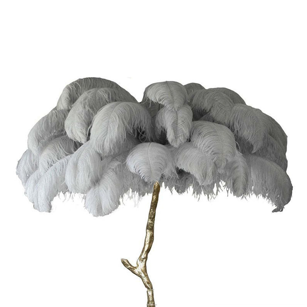 Lampadaire Fleur Luxe Plume/Métal Coloré Salon - Neutralighting